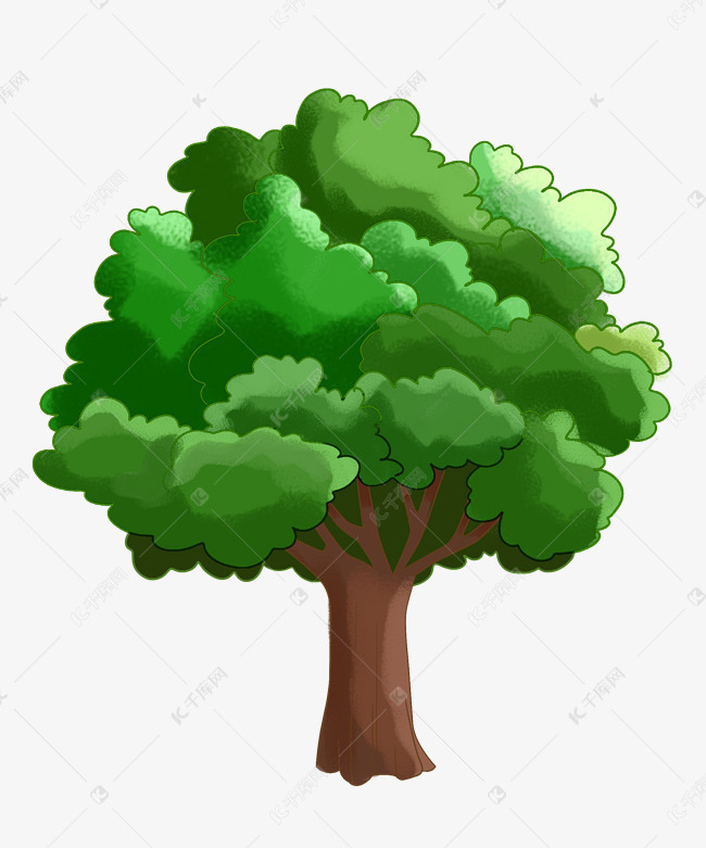 卡通植物大树插图