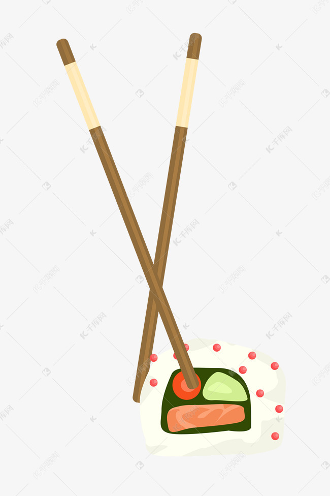 日本筷子卡通插画素材图片免费下载-千库网