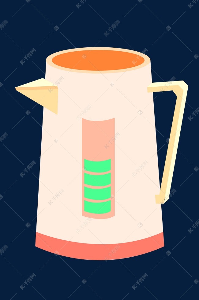 家用电器水壶插画