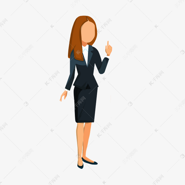 美丽的商务小人插画素材图片免费下载-千库网