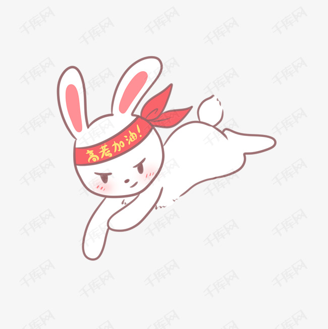 一只可爱的奔跑兔子