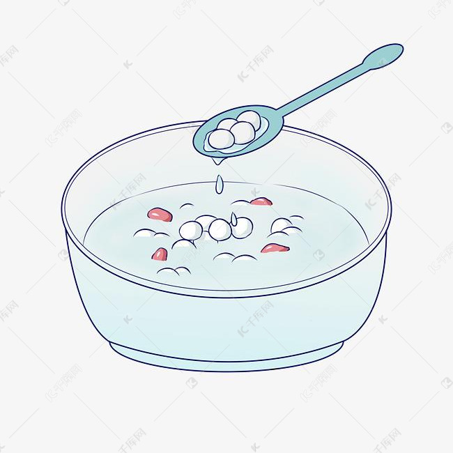 美味的粥卡通插画