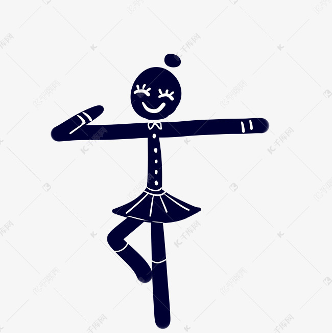 跳舞的小人卡通插画