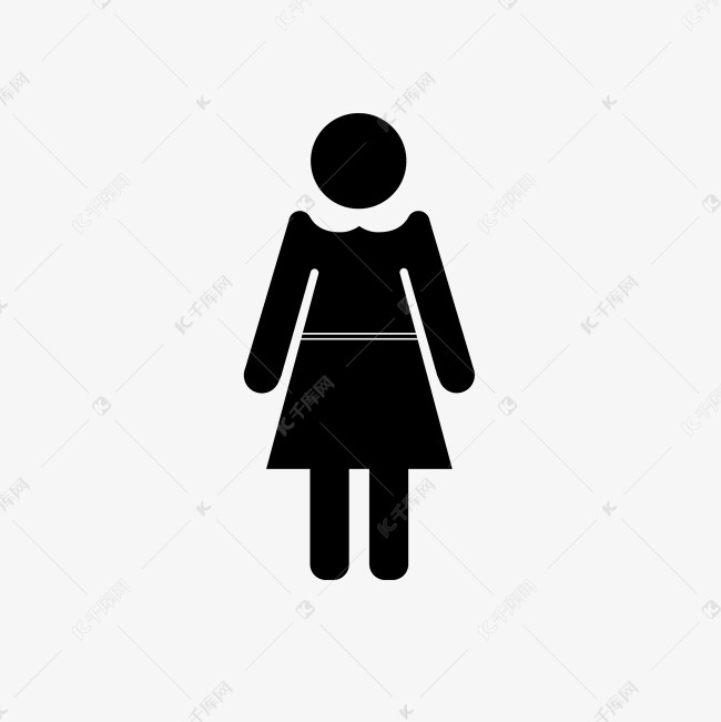 女厕所标识图标