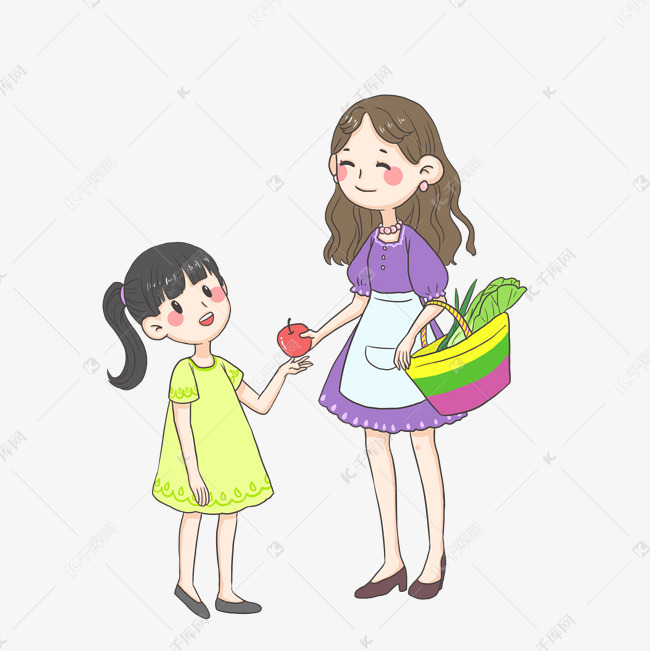 买东西的妈妈png