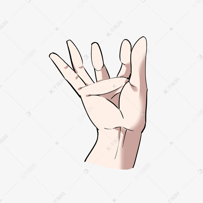 向上呐喊的手掌好看的手掌