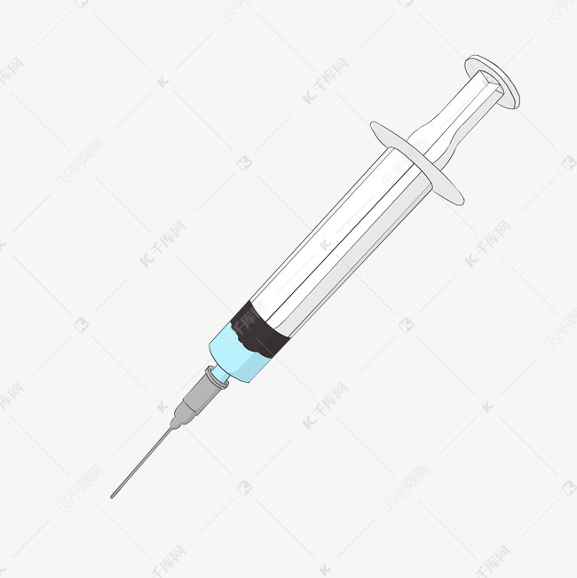 白色的注射器插画