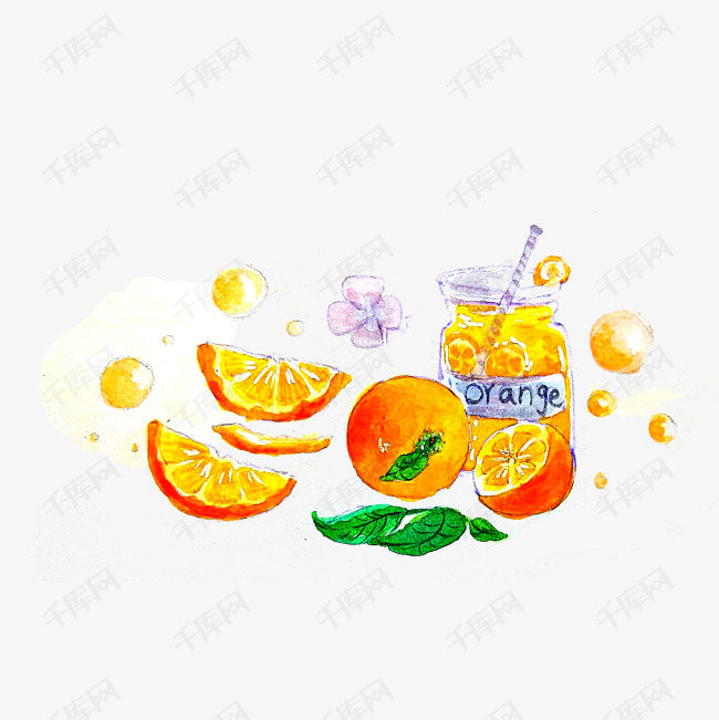 橙子水墨画