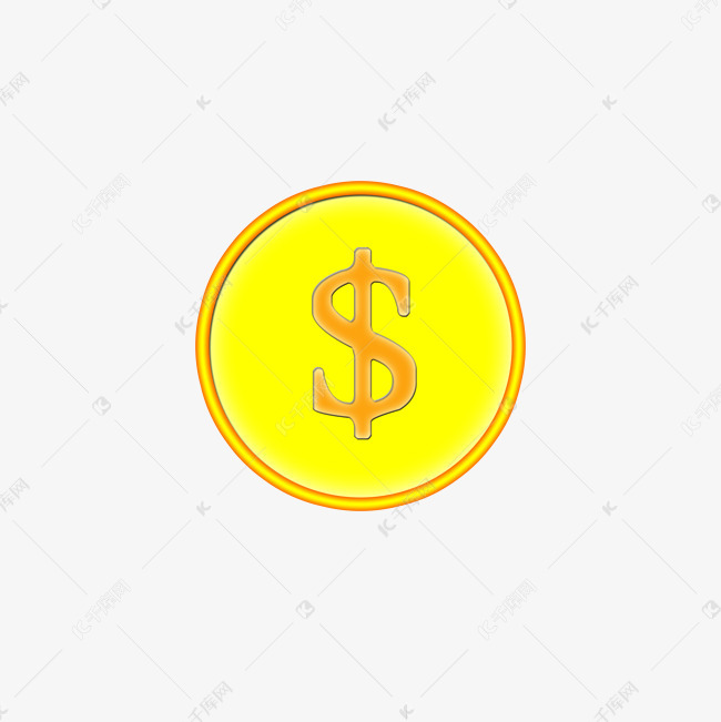 卡通黄金钱币