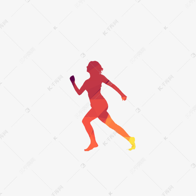 红色炫彩奔跑的年轻人素材图片免费下载-千库网