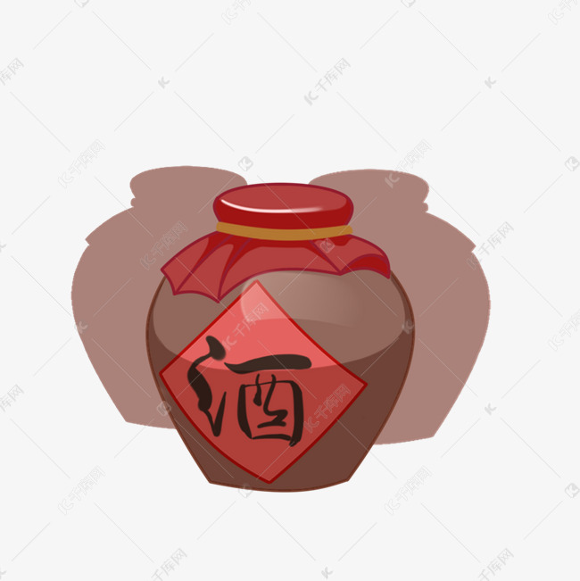 清明节扫墓手绘酒坛