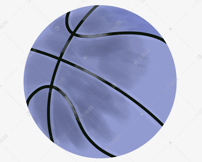 蓝色的篮球装饰插画