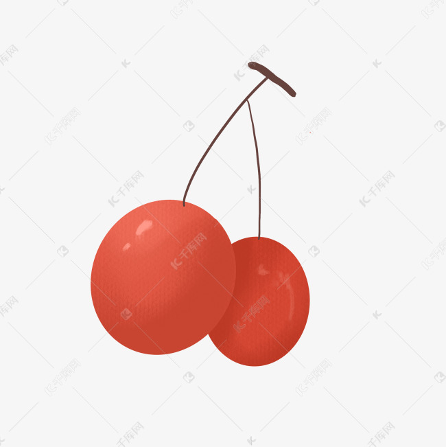 食物樱桃卡通插画