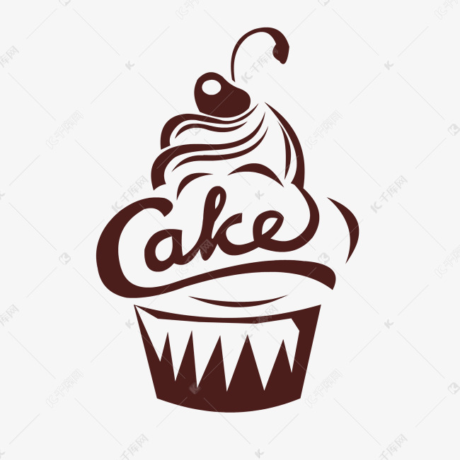 简洁手绘蛋糕logo