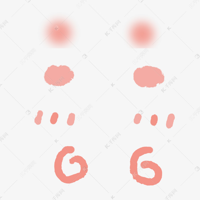 卡通腮红效果表情