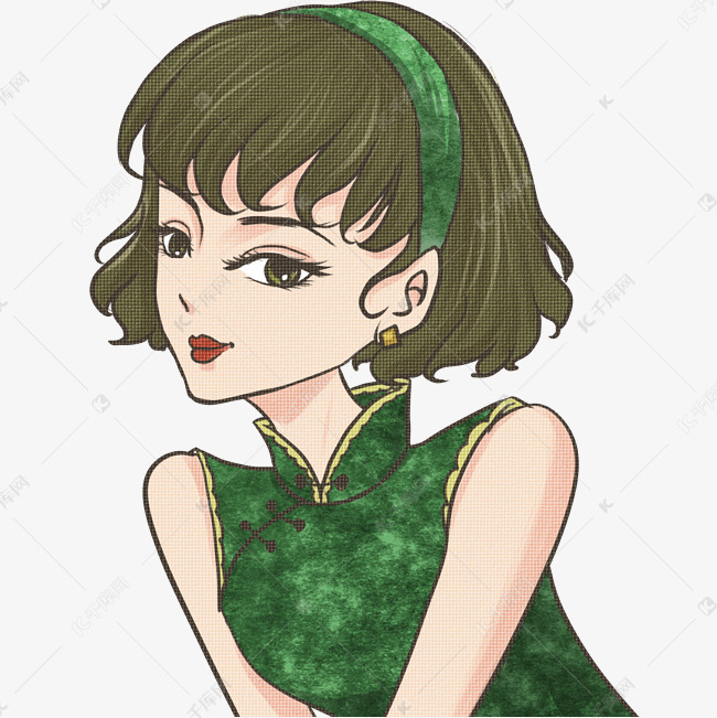美丽女子旗袍