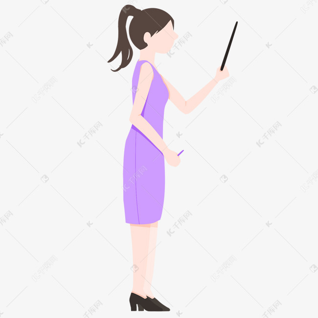 扎着马尾的女教师