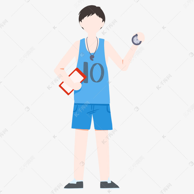 体育教师卡通插画