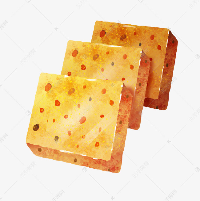 小吃豆腐卡通插画