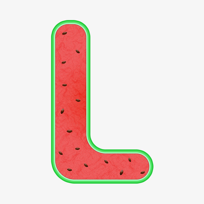 创意西瓜字母l