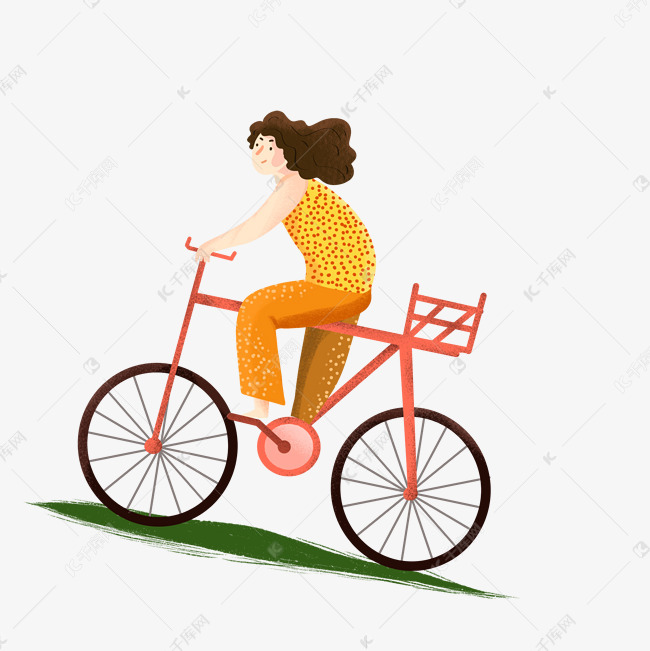 骑自行车的女人