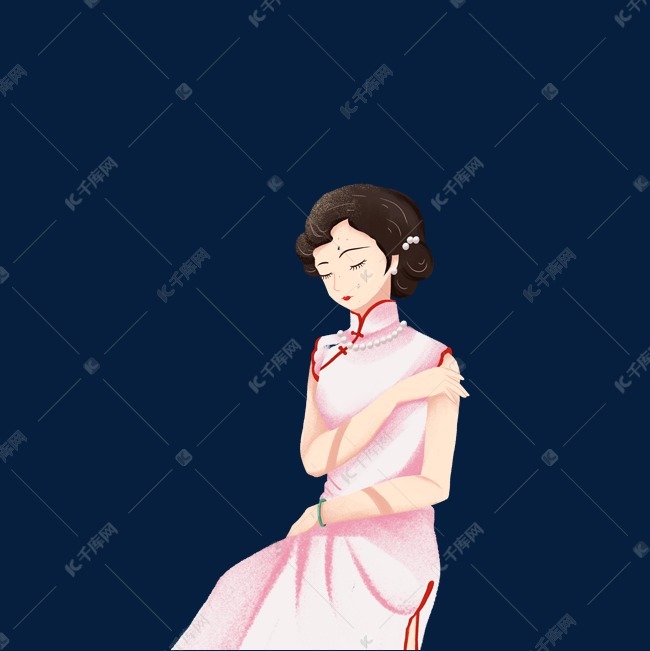 身穿旗袍美女