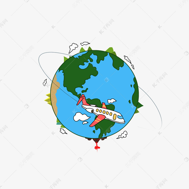卡通地球旅游背景