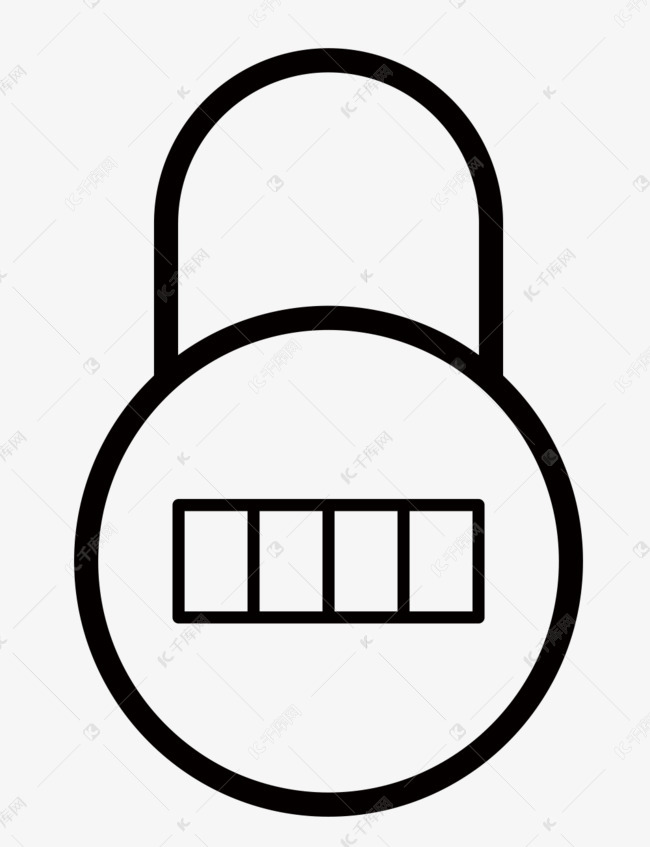 数字密码锁设计图标