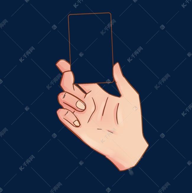 持卡手指手势插画