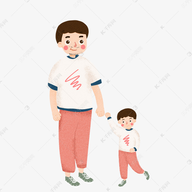 可爱父子父亲节设计素材