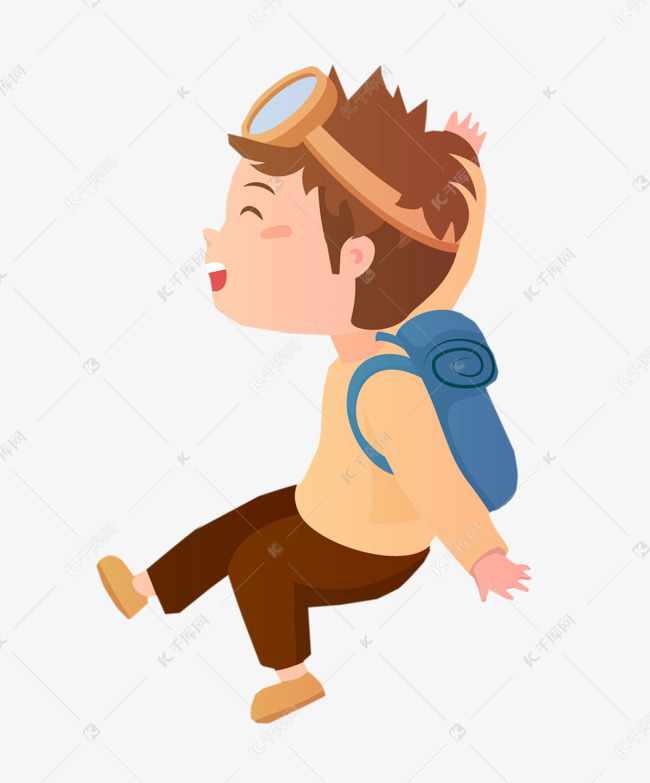 可爱淘气小男孩