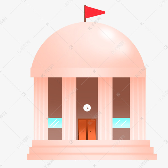 圆形房子卡通建筑