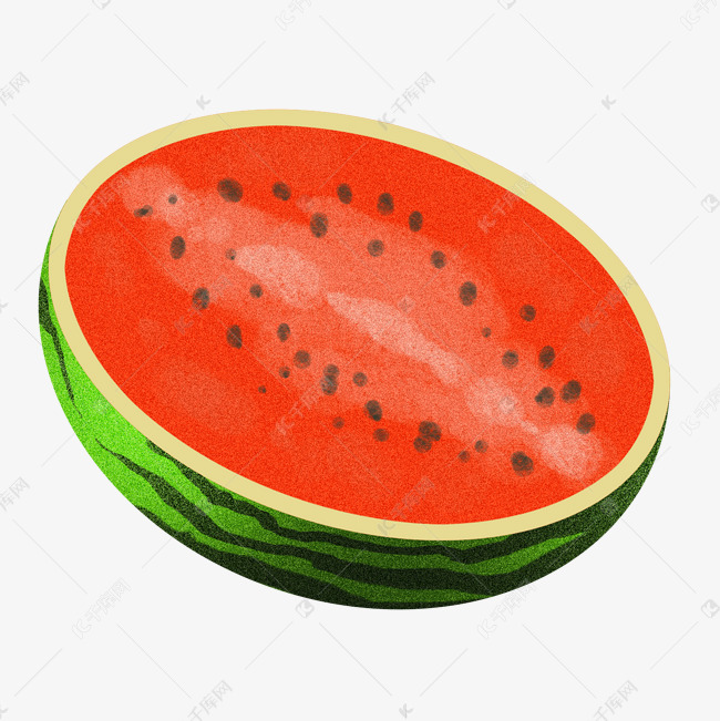 夏季水果半个西瓜