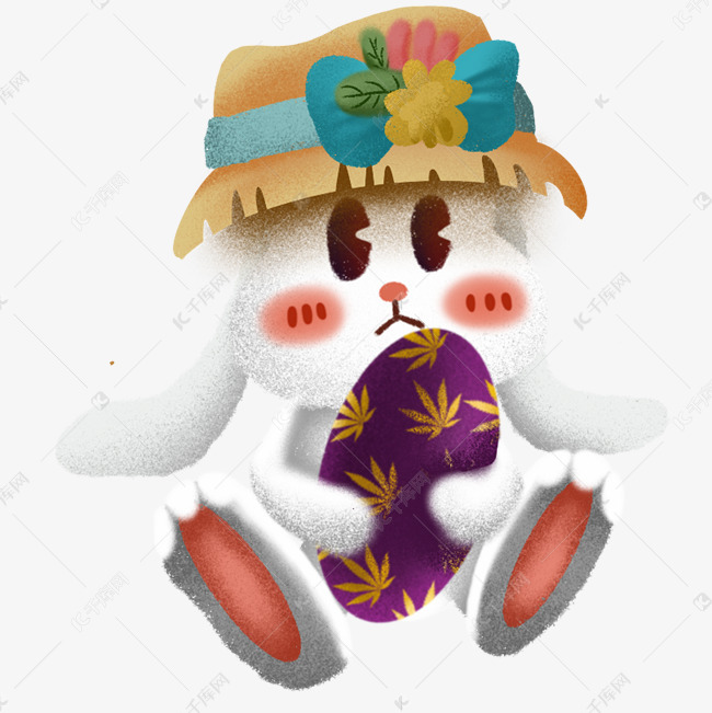 一只卡爱的卡通兔子
