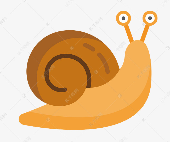 卡通爬行蜗牛插图