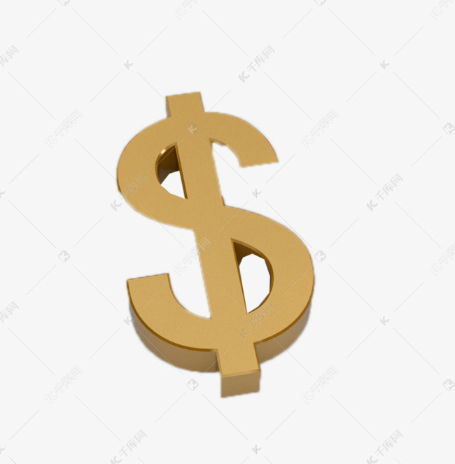 金黄色的钱标志