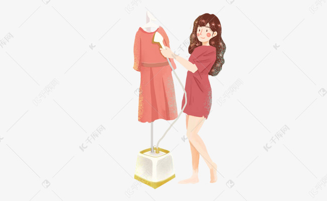 熨衣服的女士