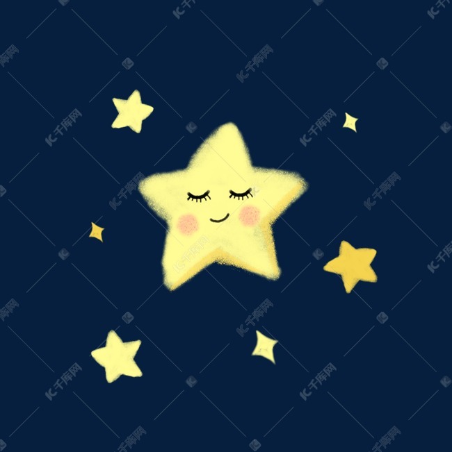 卡通黄色小星星素材图片免费下载-千库网