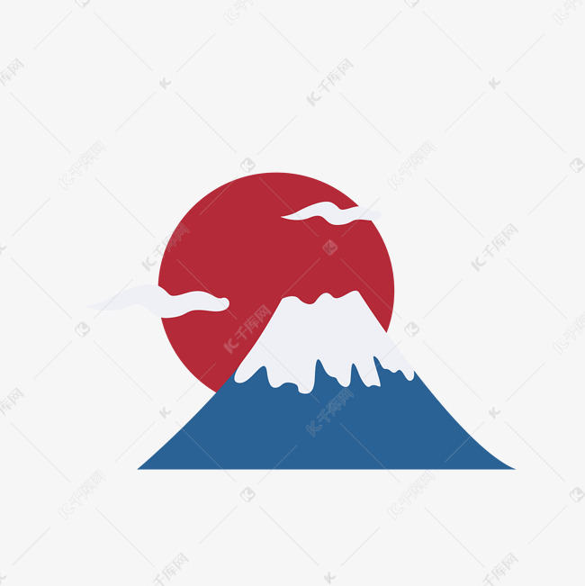 日落富士山图标