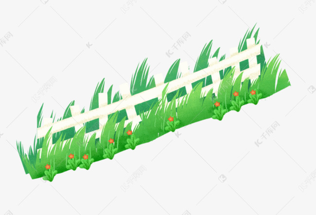 手绘卡通唯美围栏免扣元素