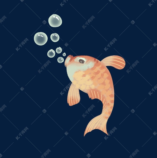 一个在水里吐泡泡的鱼