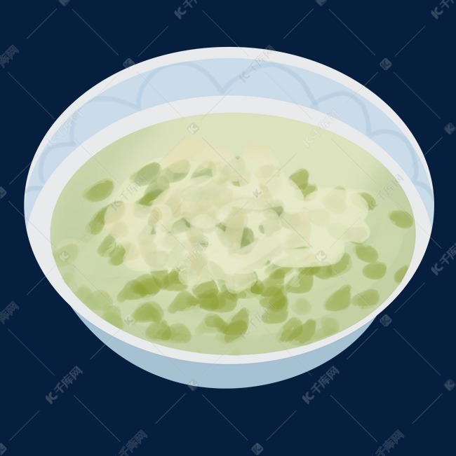 绿豆汤下火汤插画