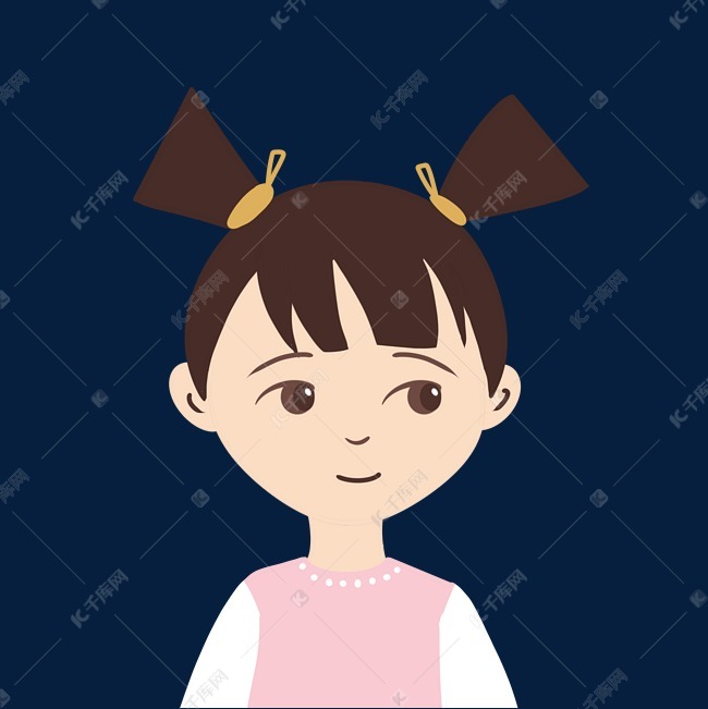 扎两个辫子女孩