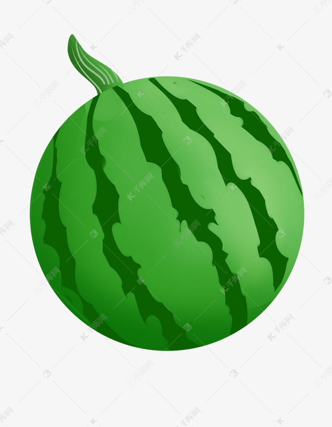 夏日绿色大西瓜