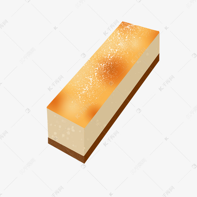 长方形面包装饰插图