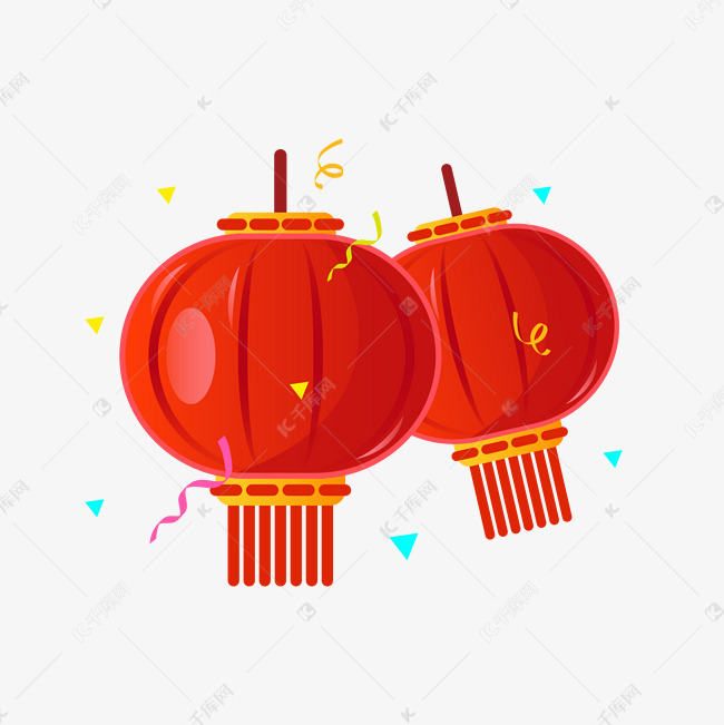 新年红灯笼喜庆图标