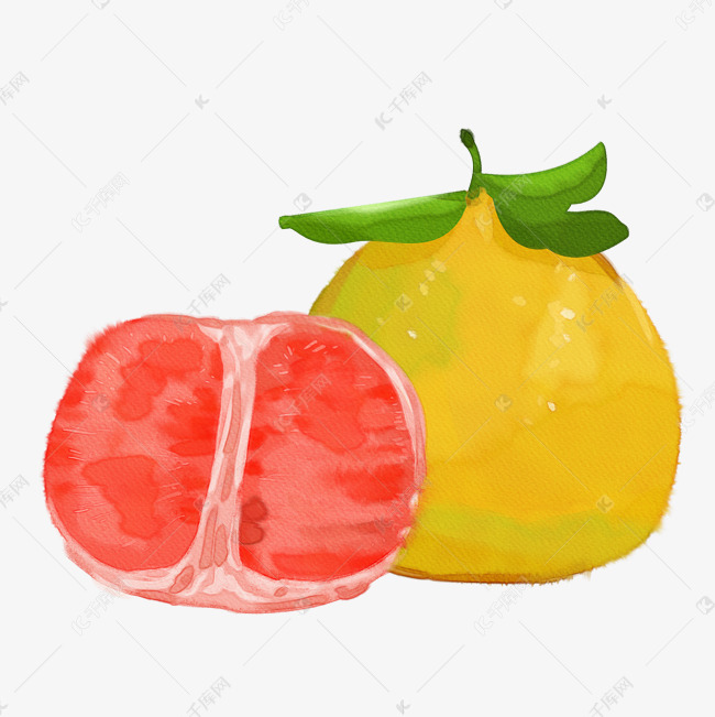 鲜亮的柚子