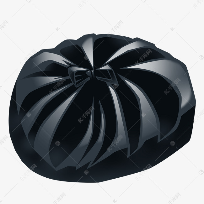 黑色圆形塑料袋