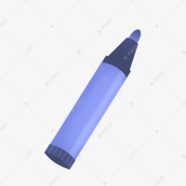 蓝色彩笔用品