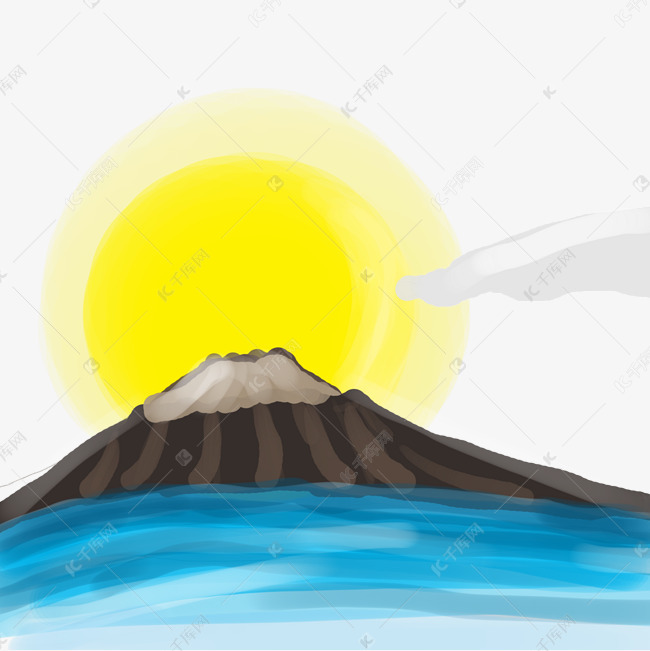 手绘卡通山海